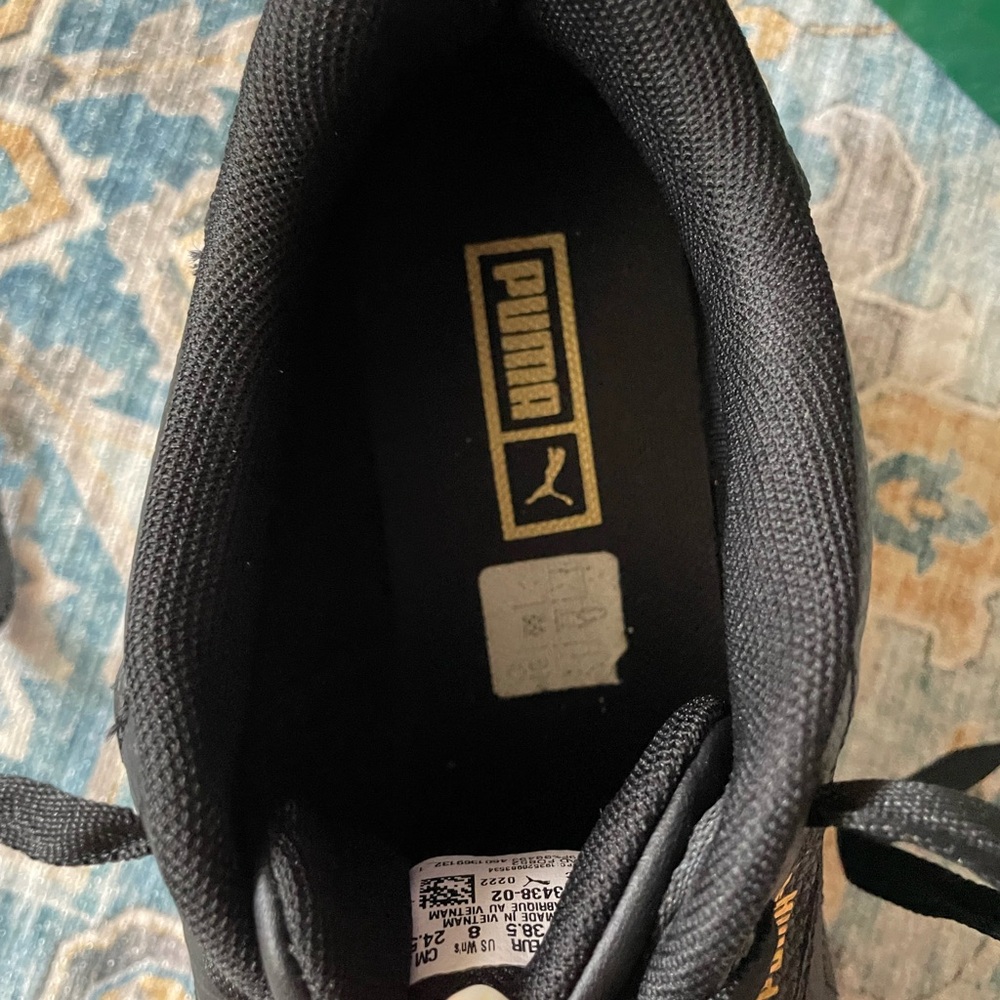 Puma Black and White Platform Sneakers - Picture 3 of 5